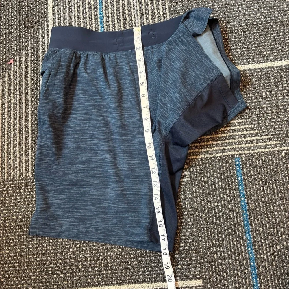 Lululemon‎ T.H.E. Shorts Mens Small Gym Active Linerless Blue Heather Athleisure